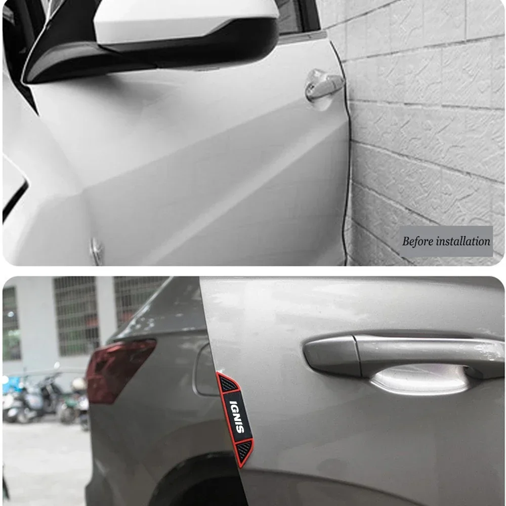 for Suzuki IGNIS 4pcs Car Sticker Door Edge Guards Trim Molding Protection Strip Scratch Protector Car Crash Barriers