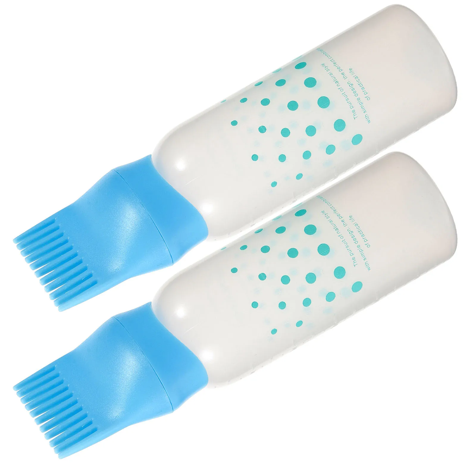 

2Pcs Root Comb Bottle Hair Color Applicator Hair Dyeing Bottle Graduated Scale Oil Applicator for Salon Home Use