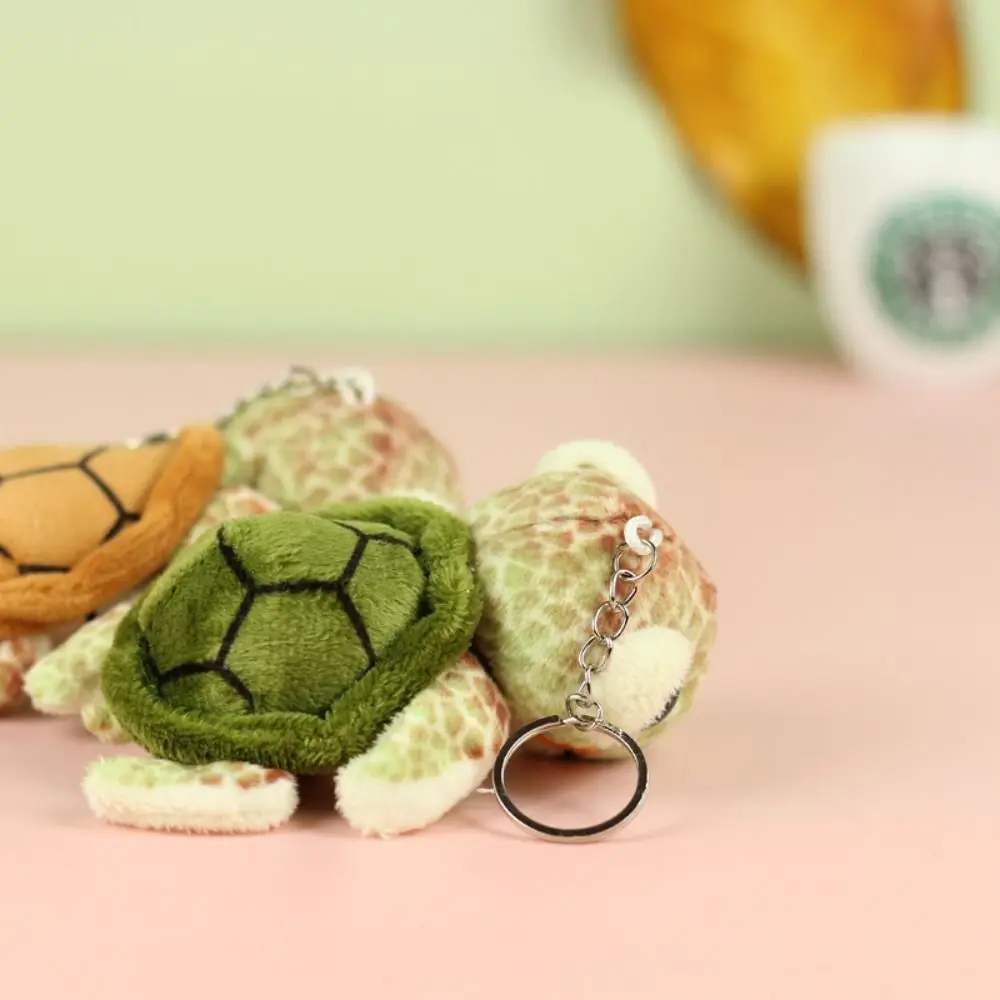 Creatieve Schildpad Schildpad Pluche Sleutelhanger Zachte Cartoon Anime Schildpad Pop Hanger 10 cm Gevulde Knuffel Sleutelhanger Kid Meisje jongen