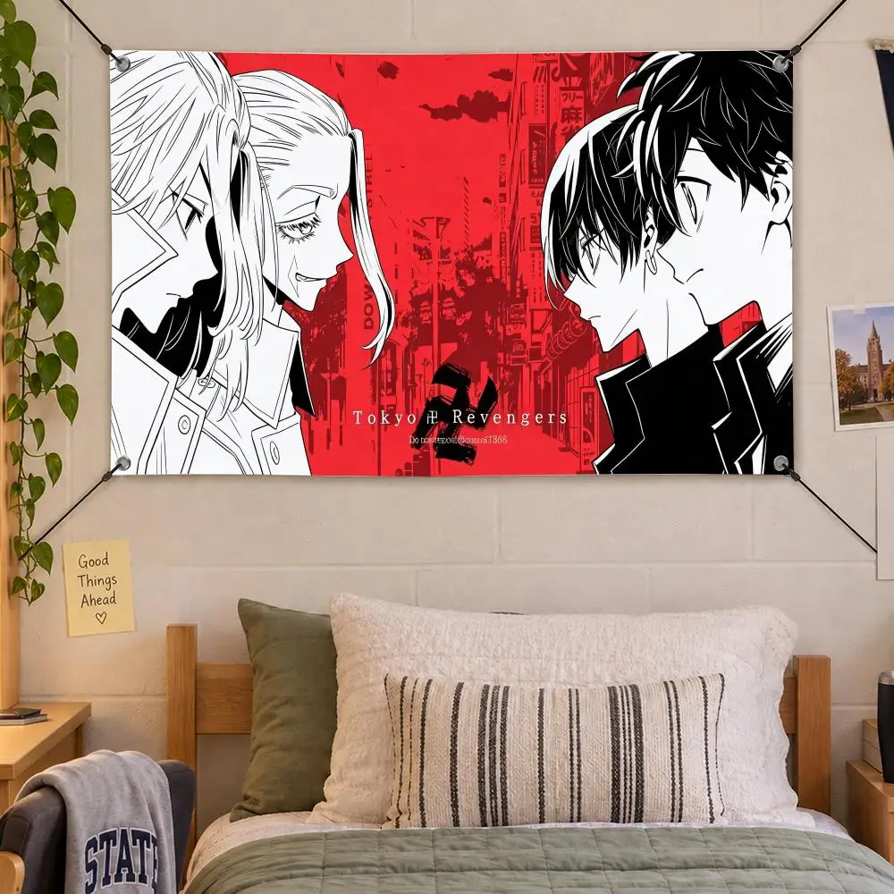 Anime Action Tokyo Revengers Flags Decorative Flag Banner Indoor Bedroom Dorm Gaming Room Wall Party Club Decor Fan Gift