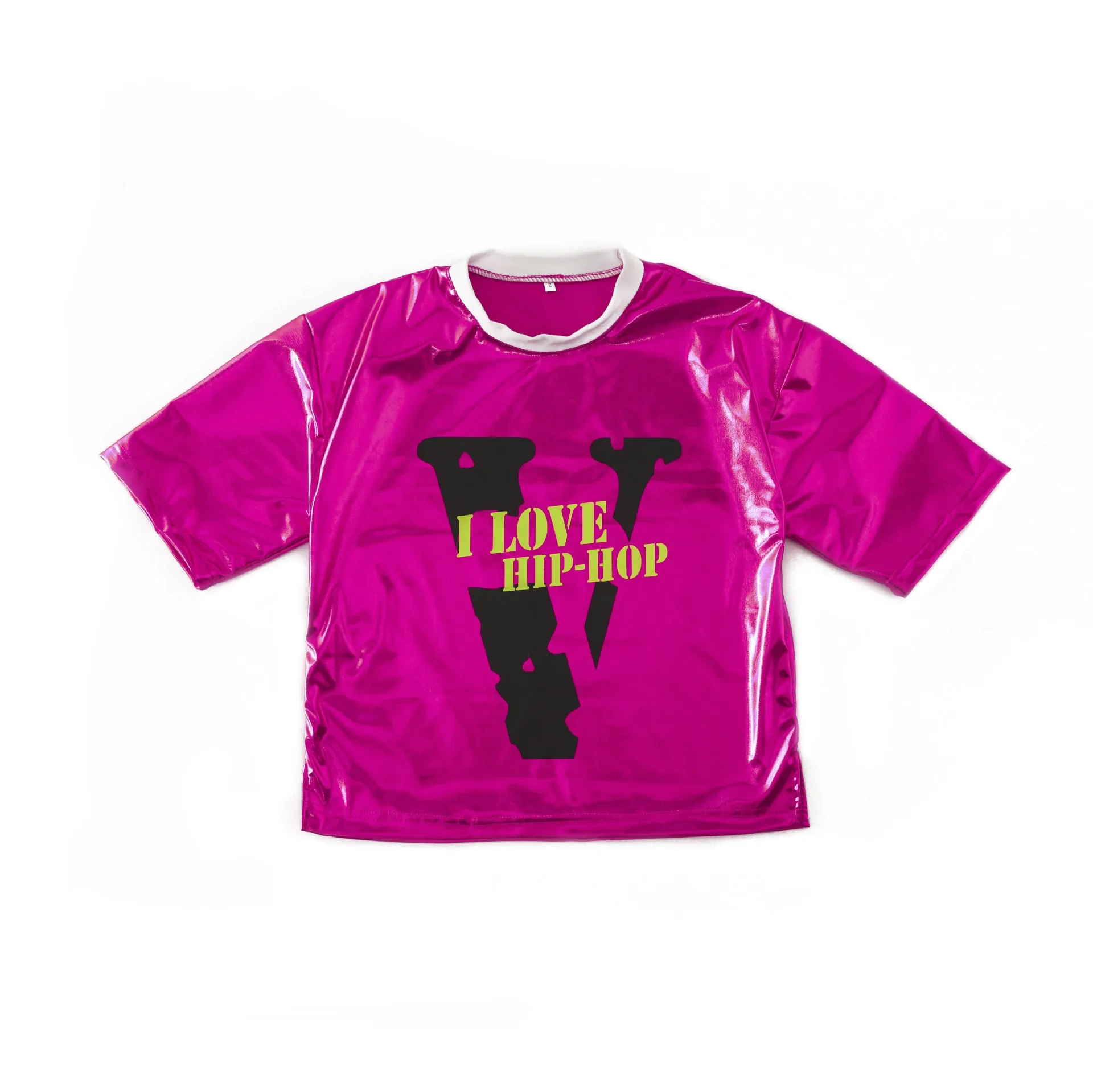 Disfraz de Hip Hop para niños y niñas, Camiseta holgada de PU para baile de salón, trajes de baile de Jazz, ropa de espectáculo de competición