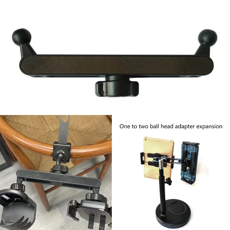 

Адаптер с шаровым шарниром для двойного устройства, сверхмощная подставка для телефона, совместимость 17 мм, винтовой адаптер 17 мм 1/4, для камеры смартфона