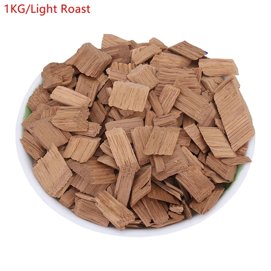 1KG Wine Making Ingredients Oak Chips Light Medium Toasted Whiskey Brandy Brewing Supply Home Winery Wine Making Raw Material