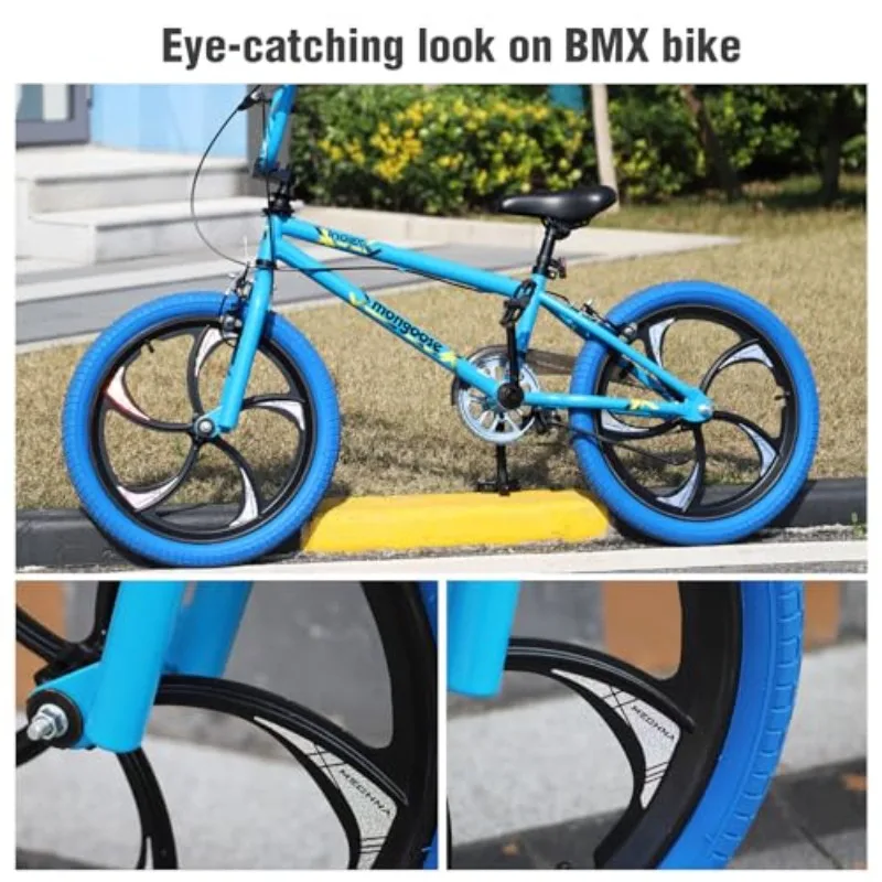 

20-дюймовая односкоростная велосипедная колеса — 5-спицевые диски из алюминиевого сплава, дисковый тормоз и ступица свободного хода, для BMX, горных и складных велосипедов