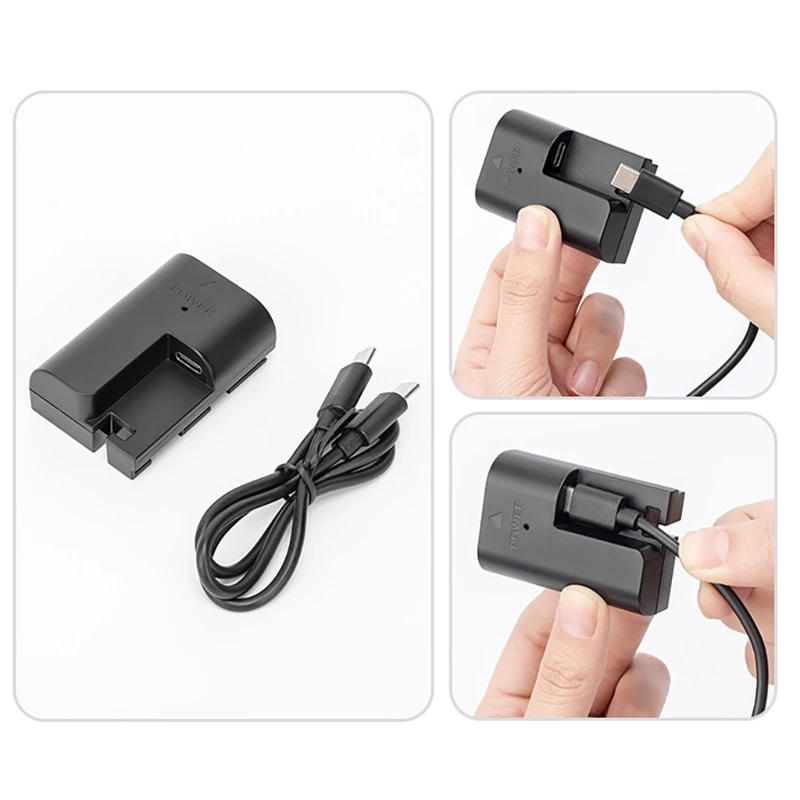 USB C إلى LPE6 بطارية الربيع موصلات الطاقة كابل استبدال ل R 90D 80D 70D 60Da مارك 6D مارك