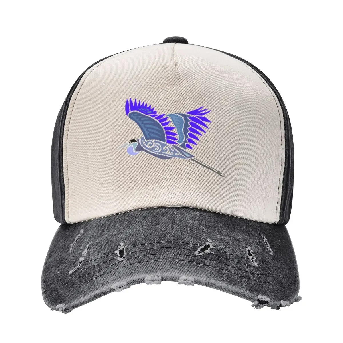 

Flying Heron Tribal Design _Colored Baseball Cap funny hat Anime custom caps Girl'S Hats Men's