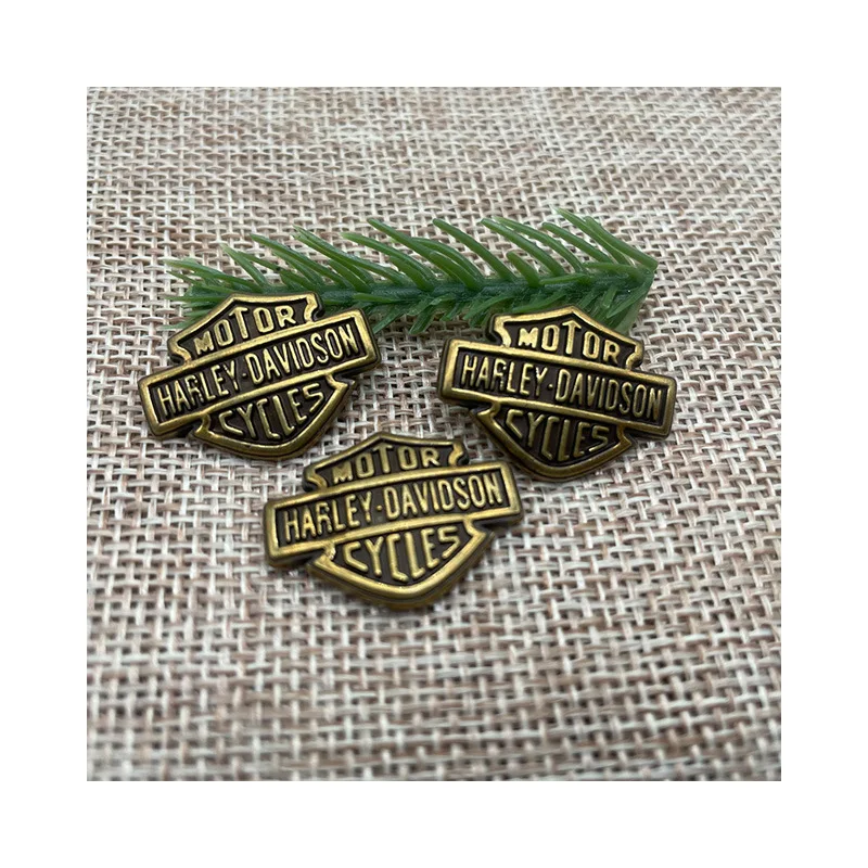 For Harley Davidson Retro Handmade DIY Wallet Backpack Clothing Waistband Decorative Buckle Motorcycle Badge Shield Accessories view 4