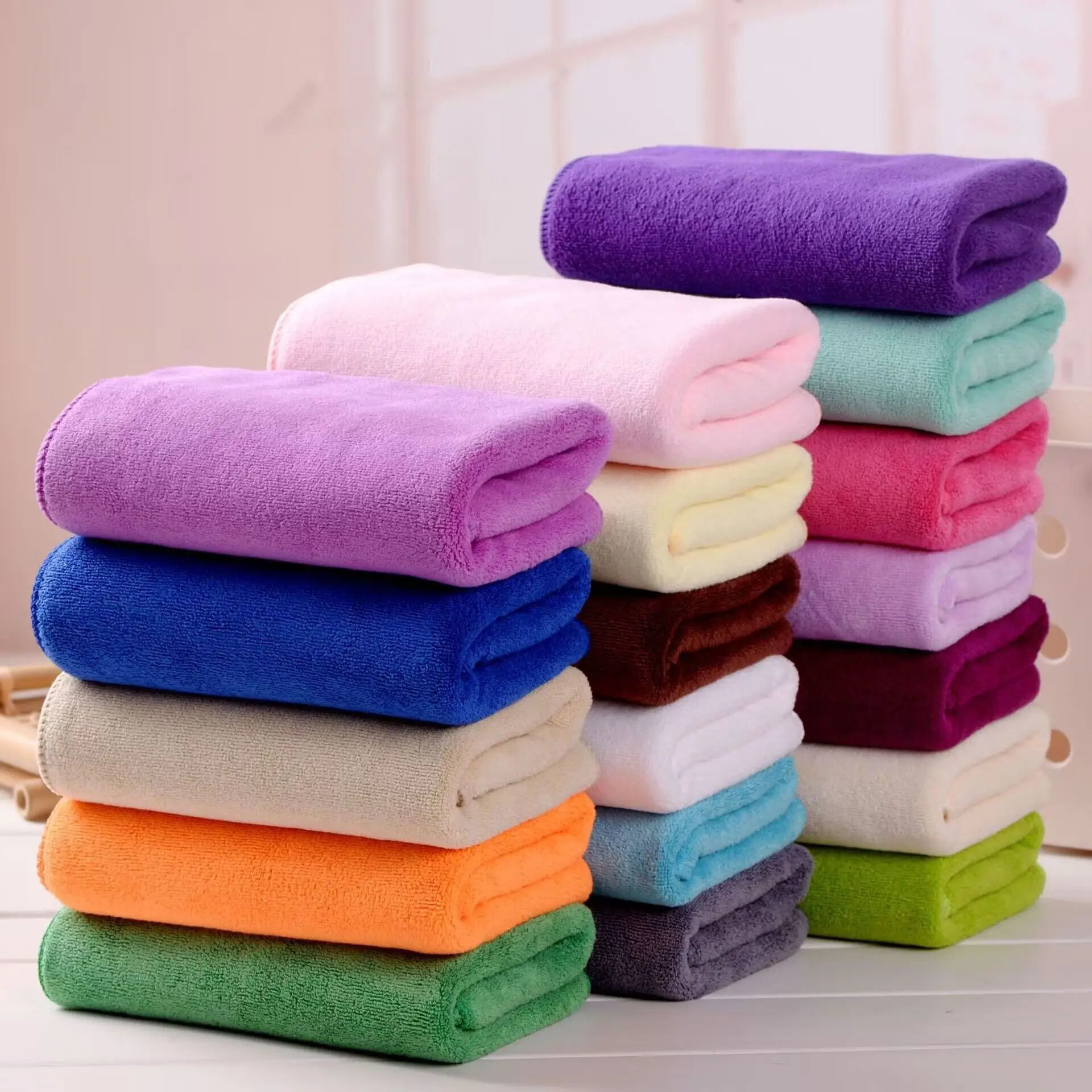 18 Colors Microfiber Fabric Towel Dry Hair Beauty Salons Barber Shop Special Towel Wholesale Super Absorbent Face Hand Towels