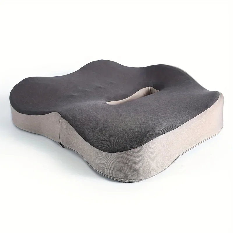 1 Stück Memory-Schaum-Sitzkissen, ergonomisches Sitzpolster mit Mittelnut, ideal für langes Sitzen im Büro, Zuhause, Auto oder Schreibtischstuhl