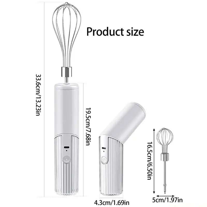 QX2E Portable Electric Whisks Electric Operation 3 Speed Detachable Mixing Rod