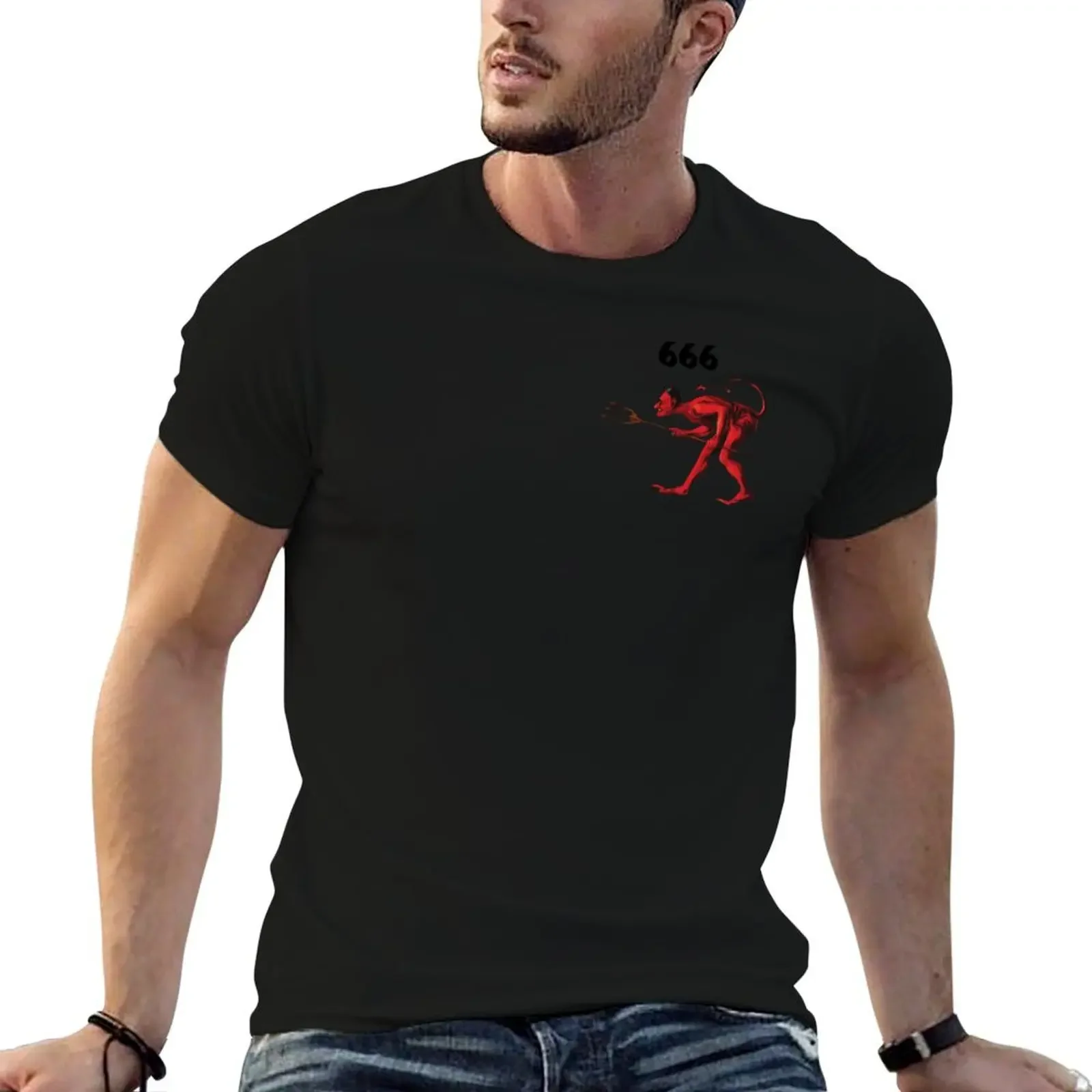 

666 the devil T-Shirt custom shirt blacks anime tshirt oversized t shirt t shirts for men graphic