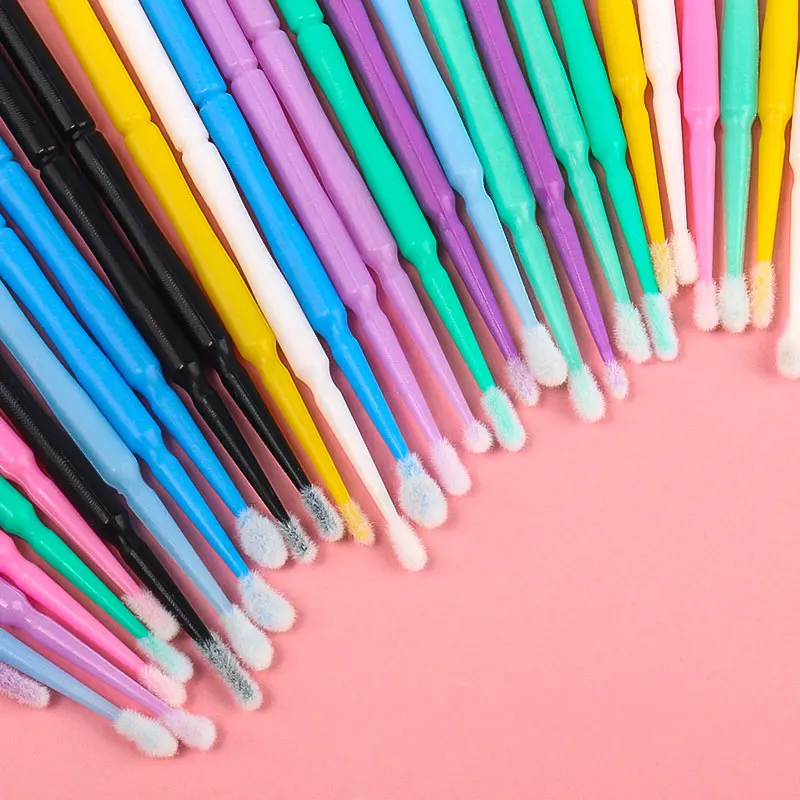 100PCS/Bag Bamboo Eyelash Extension Cleaning Swabs Lash Lift Glue Remover Applicators Microblade Makeup Micro Brushes Tools