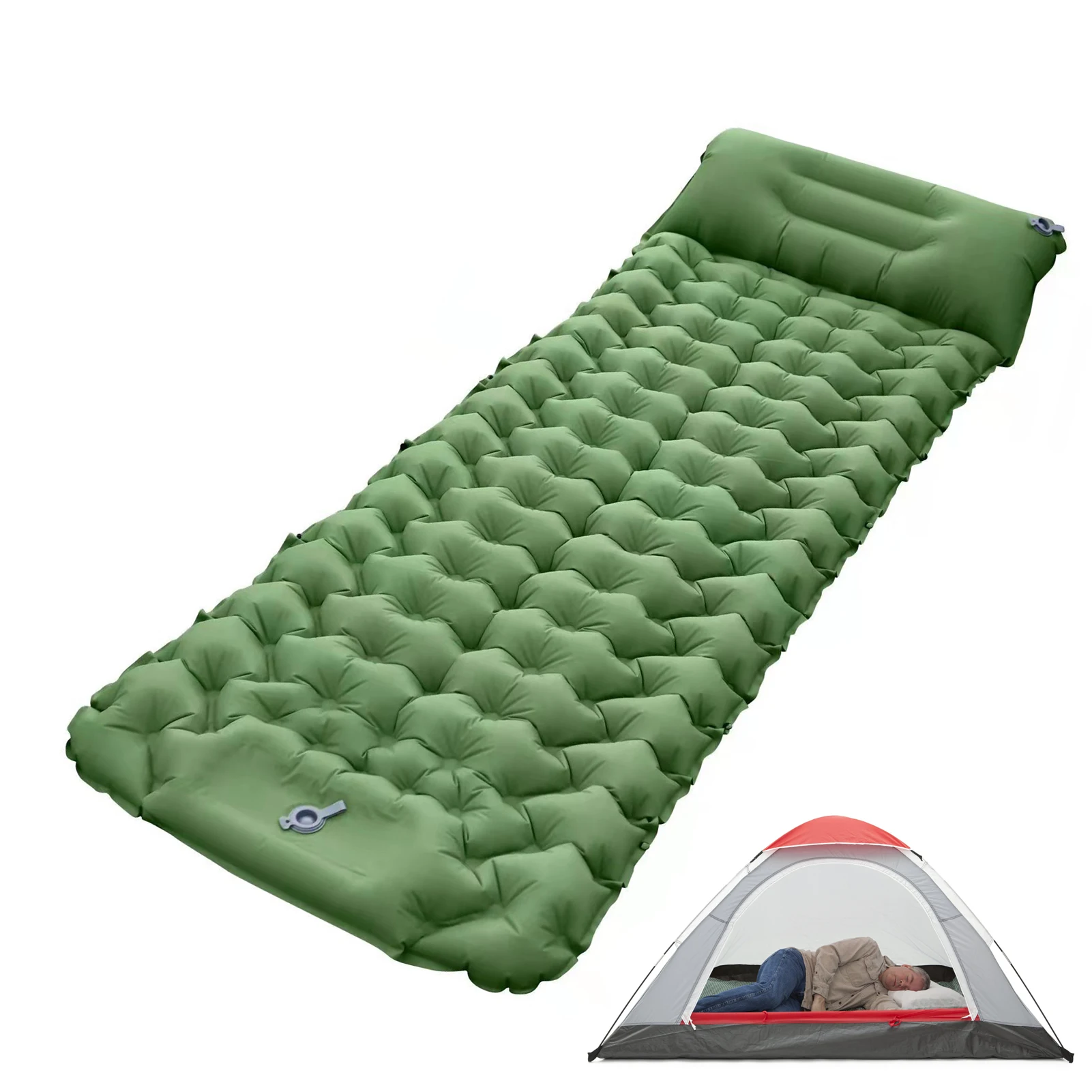 

Inflatable Camping Sleeping Pad Ergonomic Design Sleep Comfortably Compact Pads Suitable for Hiking