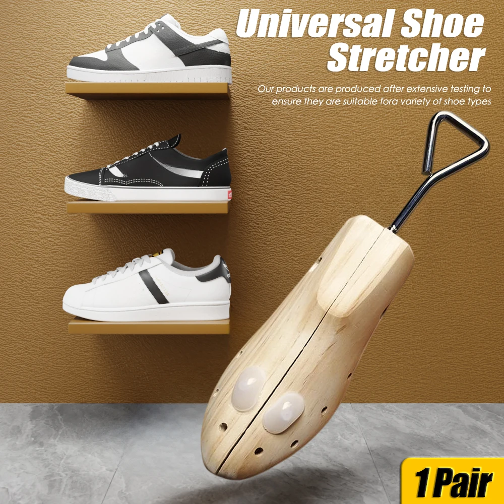 

Repacego 2Piece Shoe Trees Adjustable Shoe Stretcher Wooden Expander Men Women Unisex Length Width shoes Extender Keeper Heels