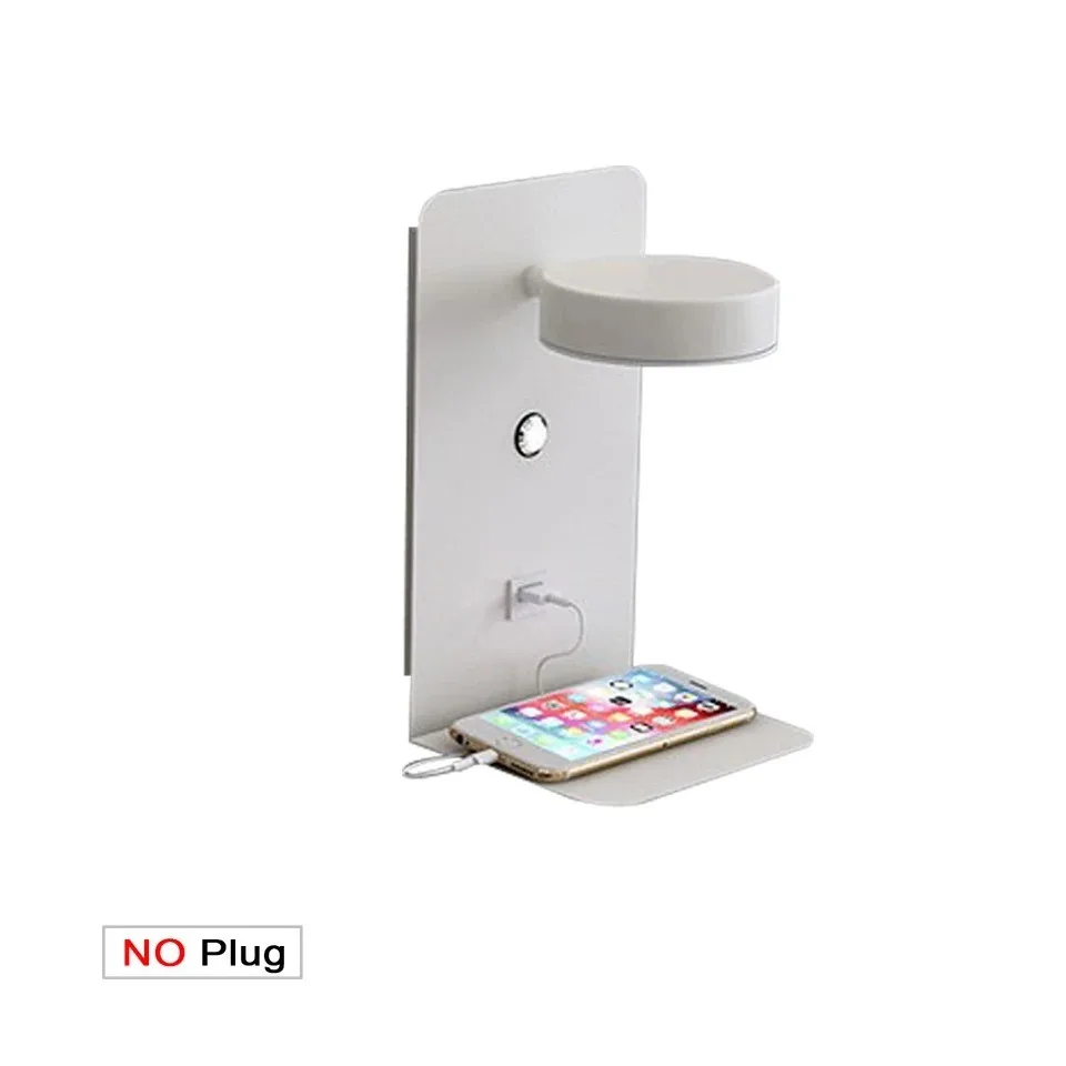 Luxury LED Reading Lamp with Touch Control, USB Rechargeable, 3 Color Dimmable Wall Light for Bedroom, 12W