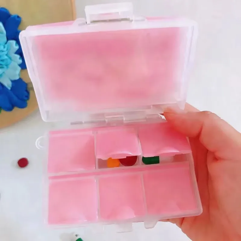 l Box Seven Compartment  Storage Box Travel Portable Double Layer Medicine Box Gift