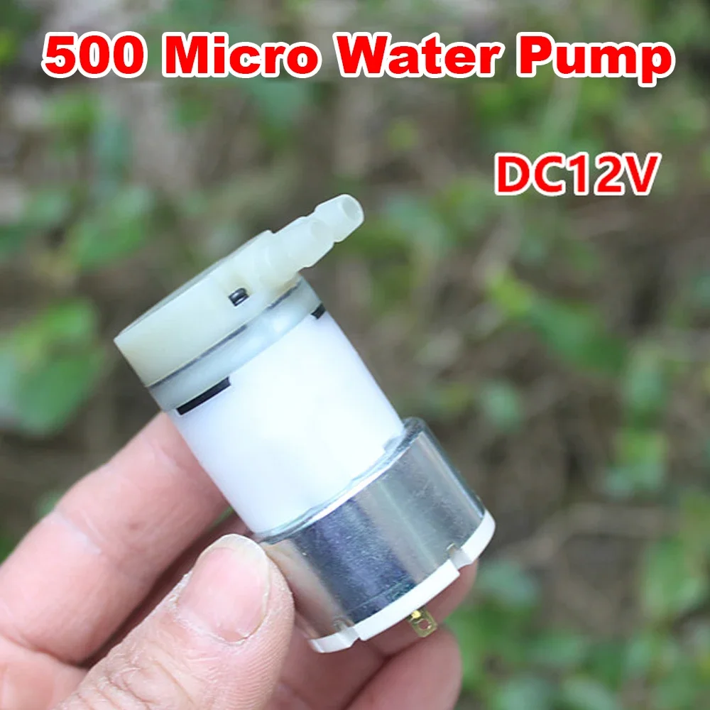 Micro 500 Water Pump Motor DC 7V-12V Self Priming Pump Silent Electric Diaphragm Pump Large Flow Side interface