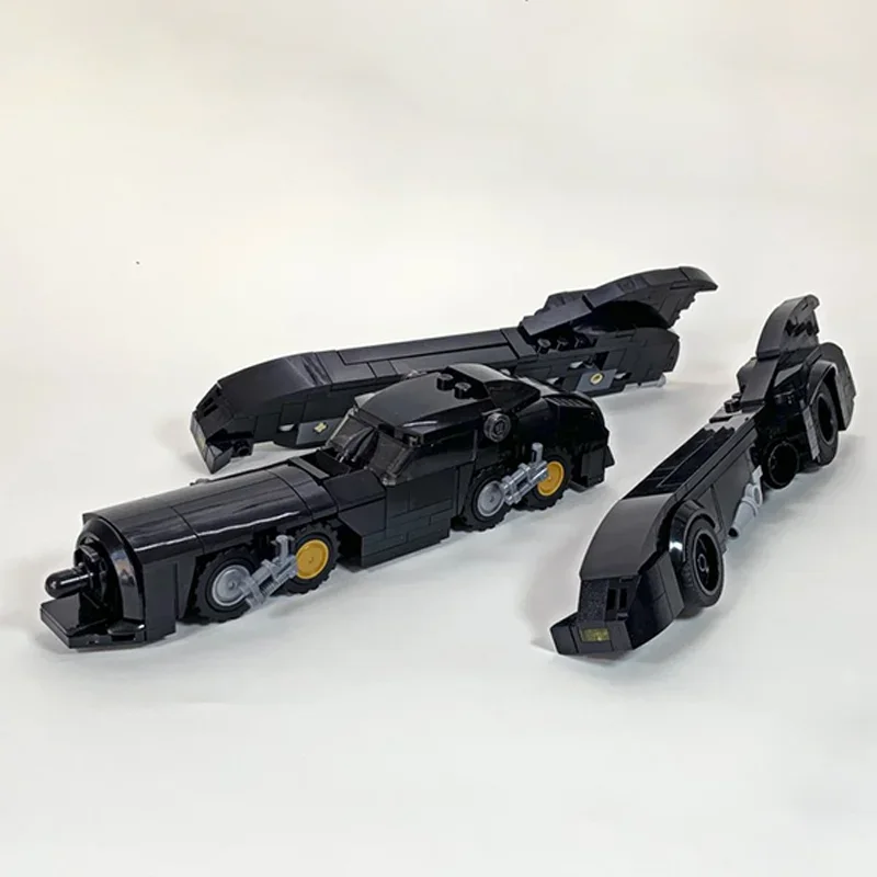 406PCS MOC Super Heroe Tim Burton's BatmobileS Sports Car Model Building Blocks Stacking Bricks Creative Toys Kid Gift Diy