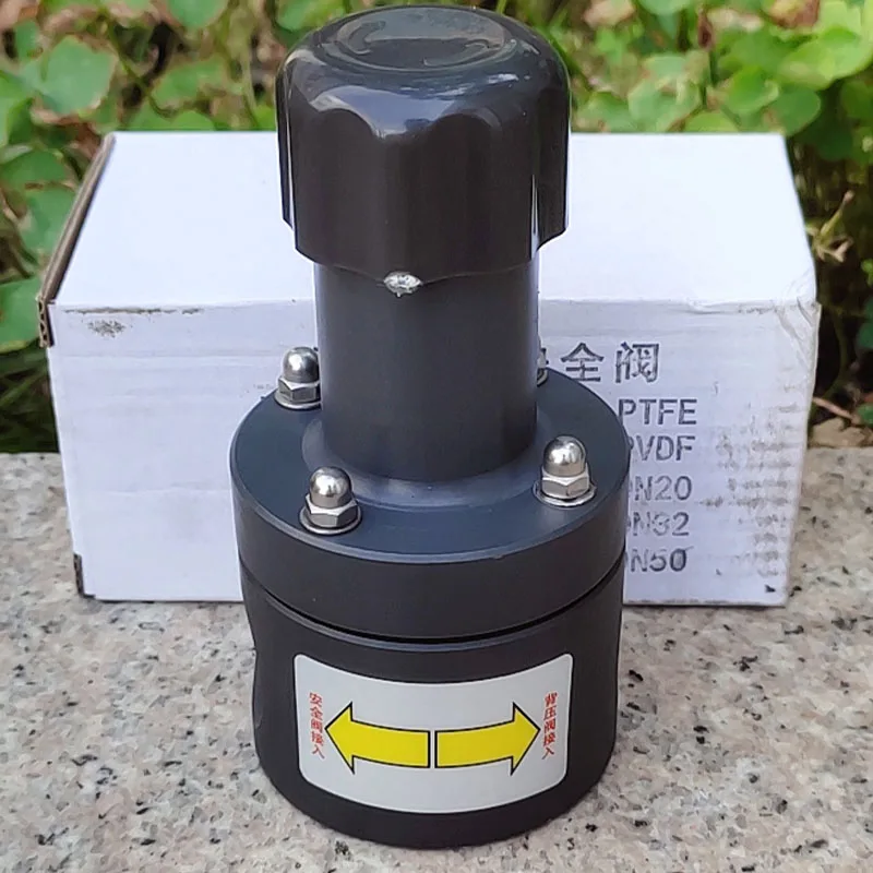 UPVC Female Thread Back Pressure Valve – Corr-Resist Safety/Relief Valve, Adj. Pressure for Dosing Pumps & Chemical Feed Systems