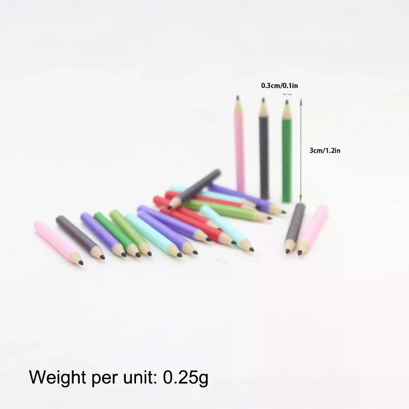 1 ensemble 1:12 maison de poupée Miniature maison de poupée porte-stylo + 6 crayons de couleur ensemble poupée décor à la maison semblant jouer maison de poupée papeterie jouets