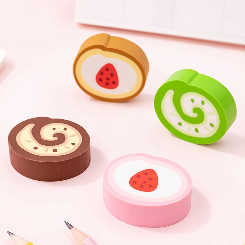 Cute Cartoon Food Eraser Creative Candy Bag Cake Student Stationery