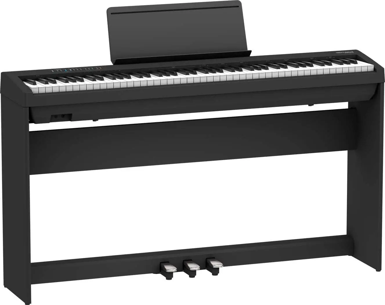 FP-30X 88-Key Digital Piano - Black Bundle with Roland KSC-70 Stand, Roland KPD-70 Three Pedal Unit, Bench, Online Piano