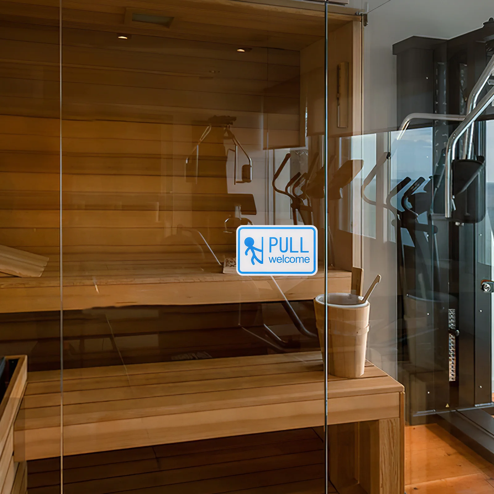 

1 set 1 Set Acrylic Push Pull Door Signs Glass Door Indication Plate For Office Store Mall Restroom Warehouse Entrance