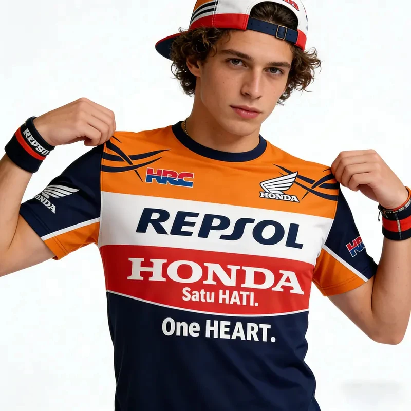 Honda 26 Men's Summer Racing T-Shirt Street Casual Top Outdoor Cycling Sports Quick-Dry Breathable T-Shirt