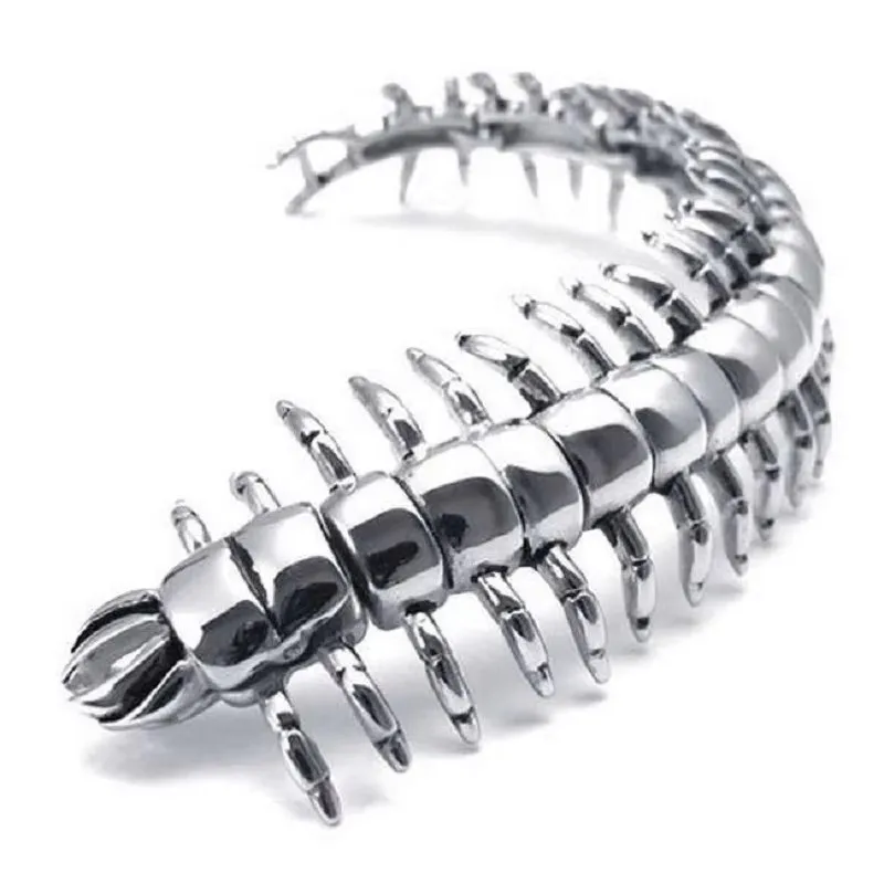 Exquisite foreign trade jewelry foreign trade original single men \'s bracelet titanium steel animal centipede bracelet