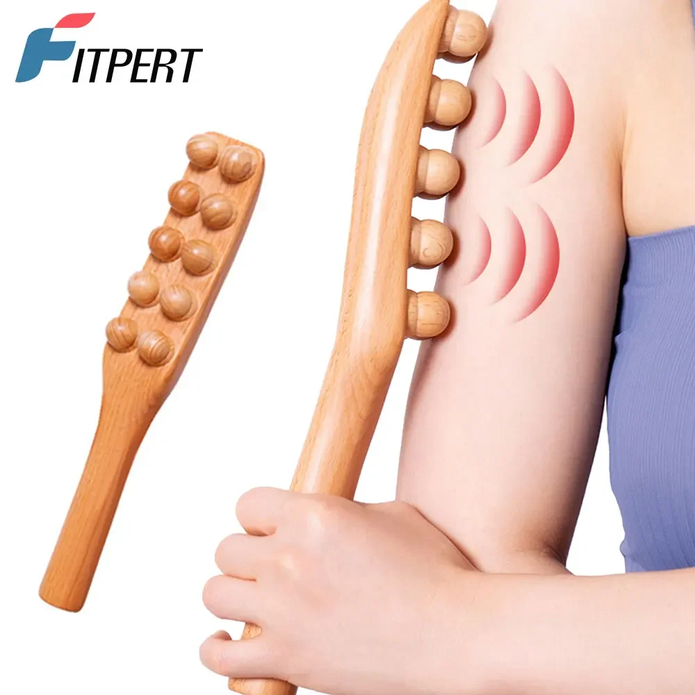 

Wood Therapy Massage Tool, Lymphatic Drainage Massager, Handheld Massage Stick for Neck Arm Leg, Back Pain Stomach Body Shaping