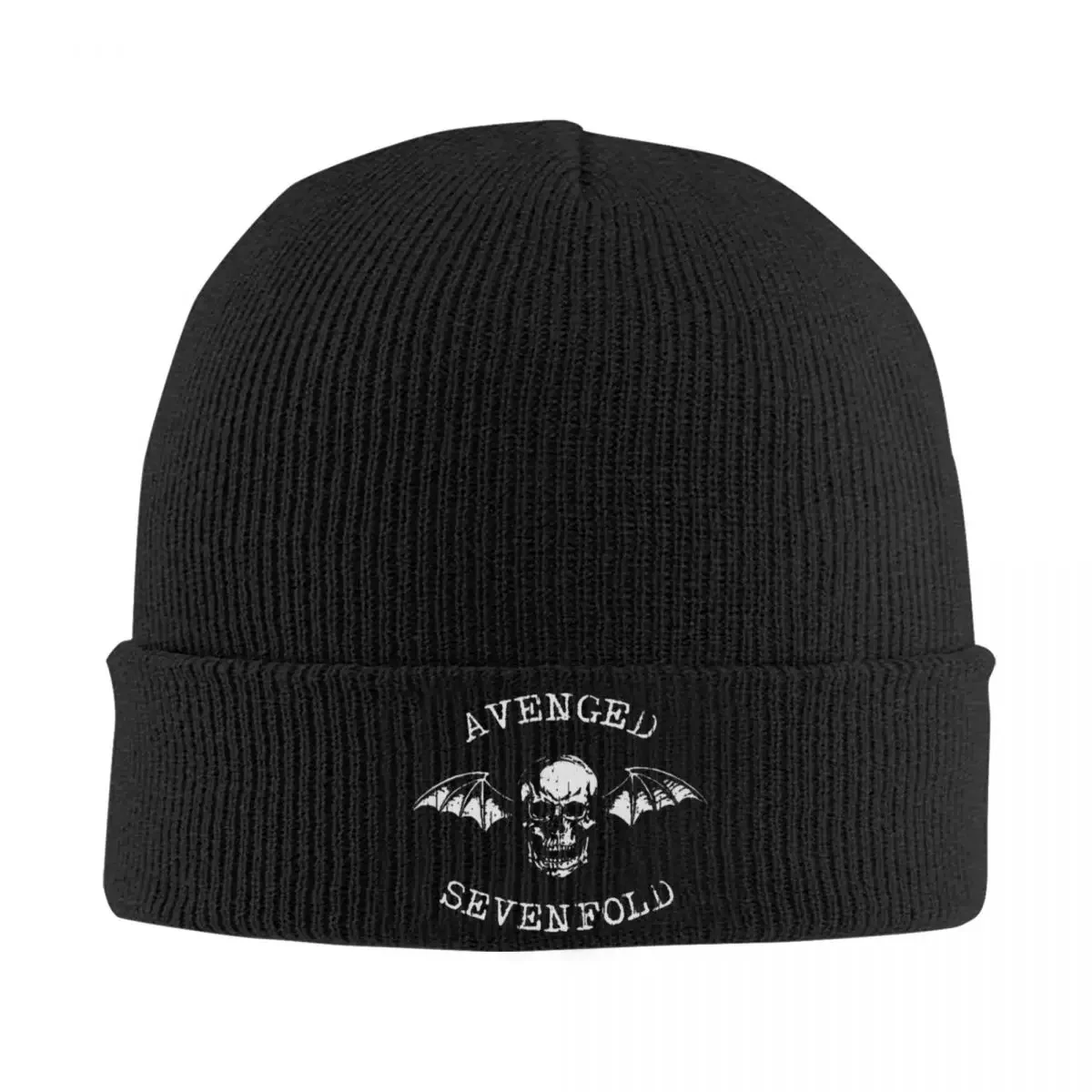 

Vintage Avenged Sevenfold Hat Autumn Winter Beanies Warm Heavy Metal Band Skull Cap Female Male Knitted Caps