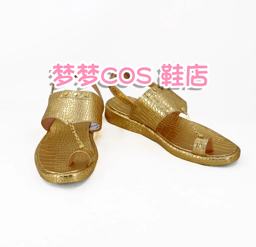 En Dwi Gast Grandmaster Costume Cosplay Scarpe Sandali dorati fatti a mano Festa di carnevale Stivali di Halloween Scarpe in ecopelle