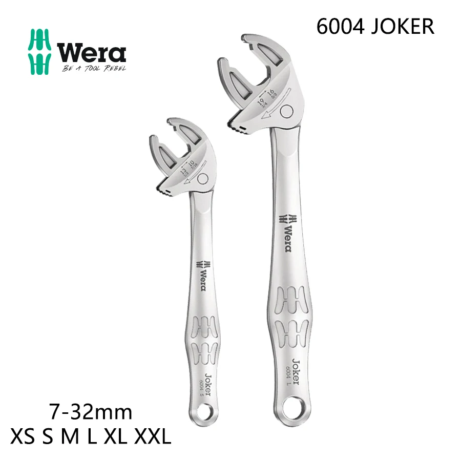 

WERA JOKER 6004 Self-Setting Adjustable Spanner Wrench Set 7-32mm XS S M L XL XXL