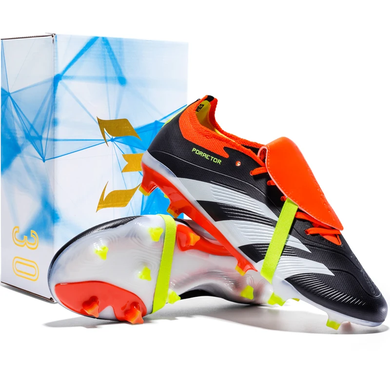 

2025 Football Shoes Mens Soccer Cleats Outdoor Lightweight High-Top Training Boots, Professional Athletic Long Spikes and TF Gro