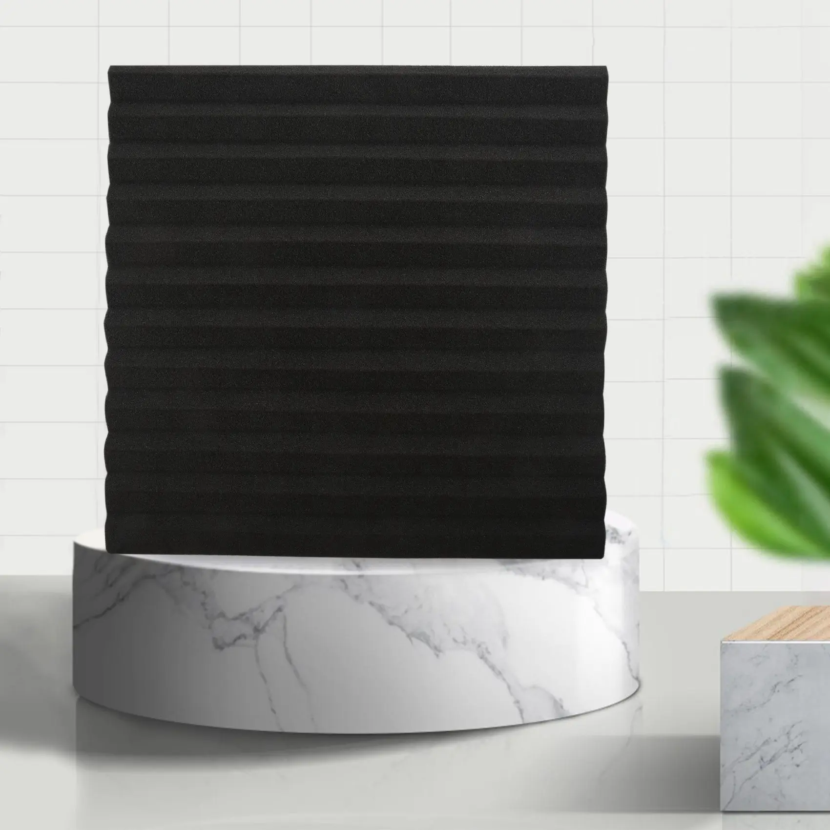A19F-12 Pack- Acoustic Panels Foam Engineering Sponge Wedges Soundproofing Panels 1Inch X 12 Inch X 12Inch