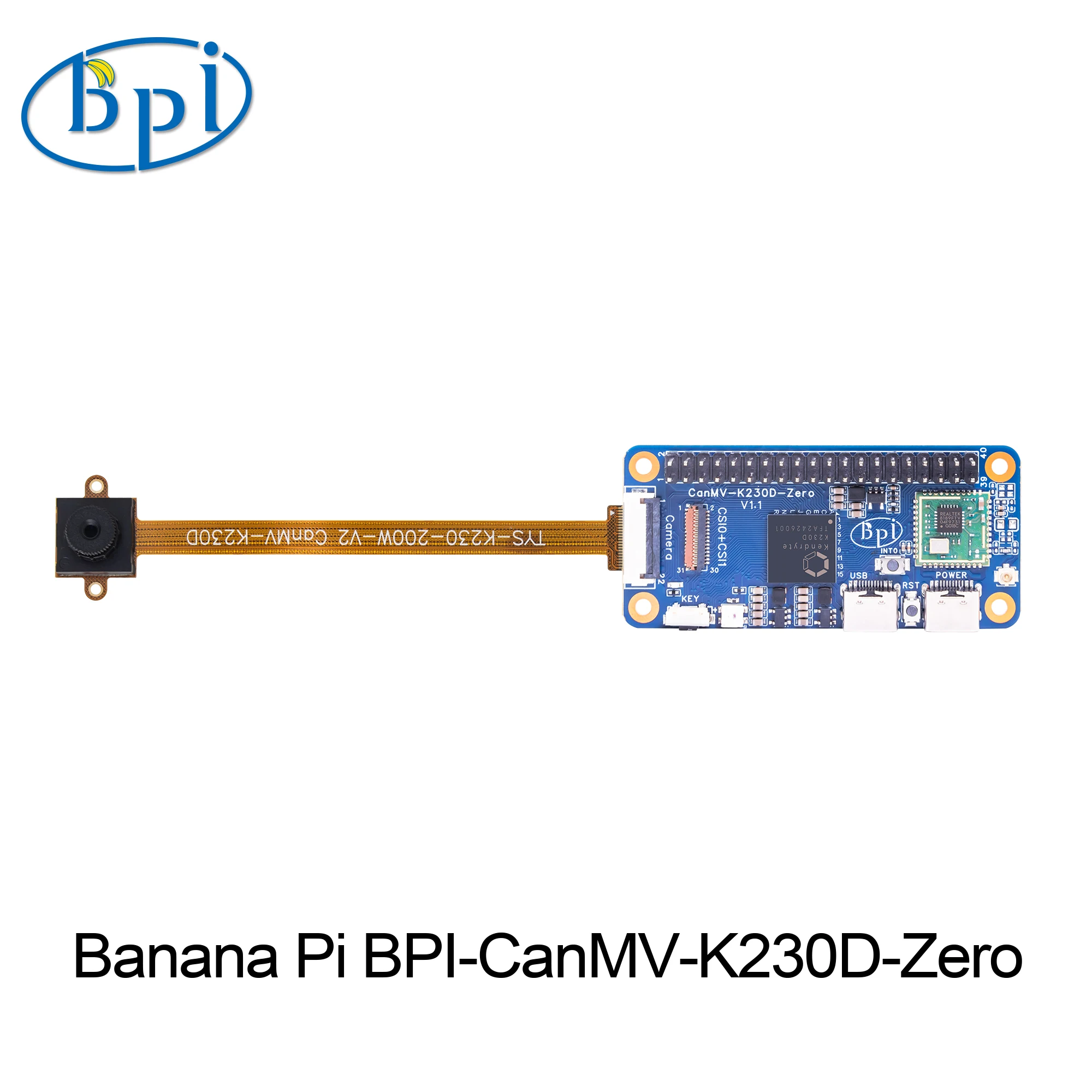 Banana Pi BPI-CanMV-K230D-Zero Canaan K230D RISC-V 128 RAM Dual camera MIPI CSI srceen 40 Pin GPIO SBC Single Board Computer