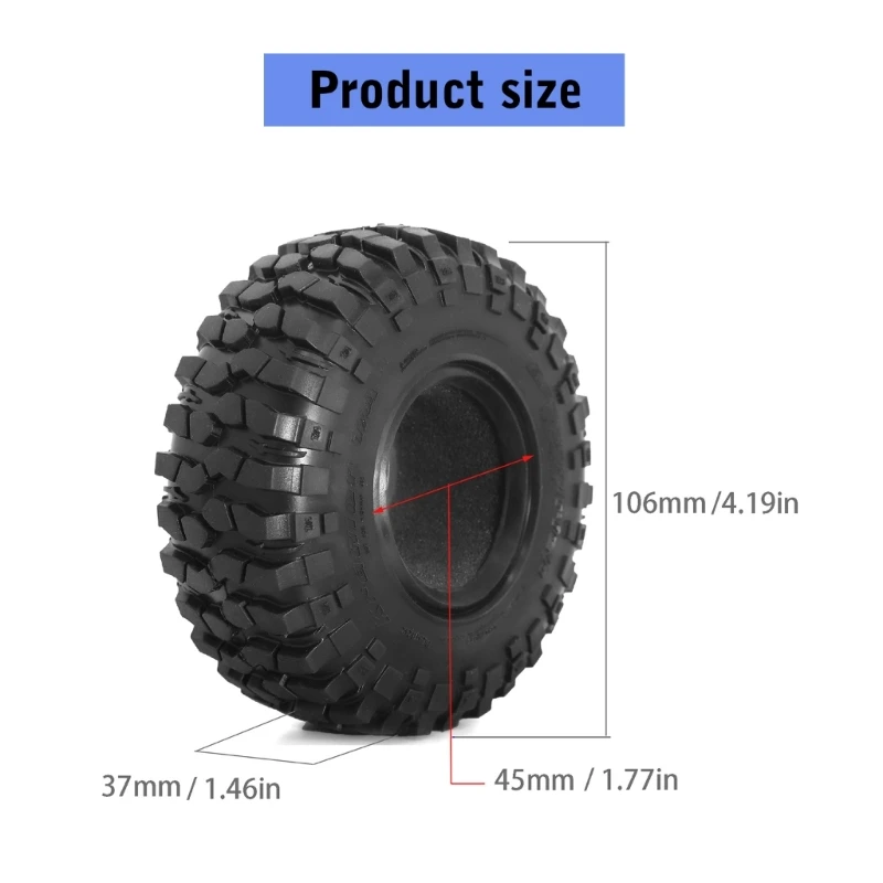 Beadlock wielbanden rubberen wielbenodigdheden voor auto speelgoed afstandsbediening crawlers