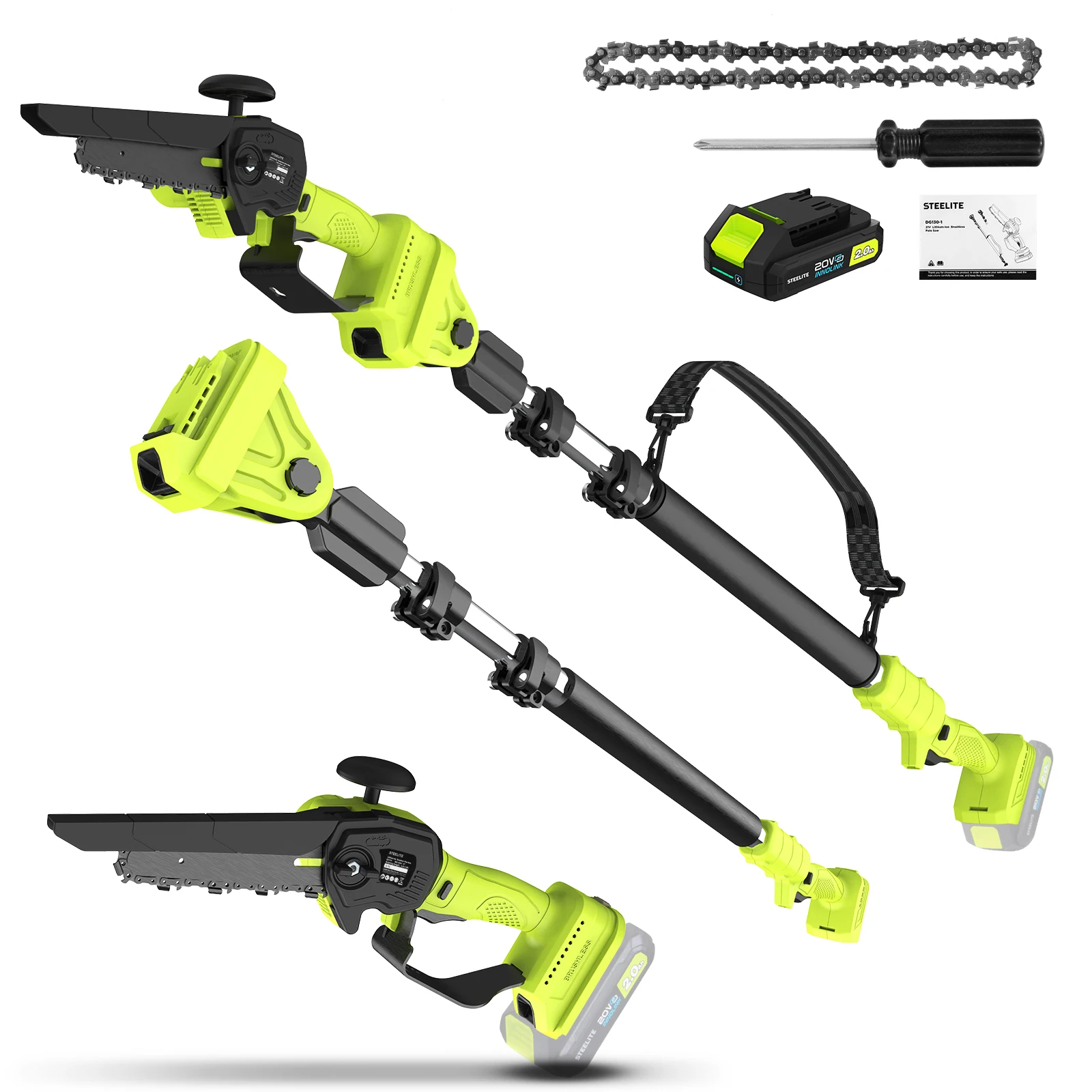 2-in-1 Cordless Pole Saw & 6