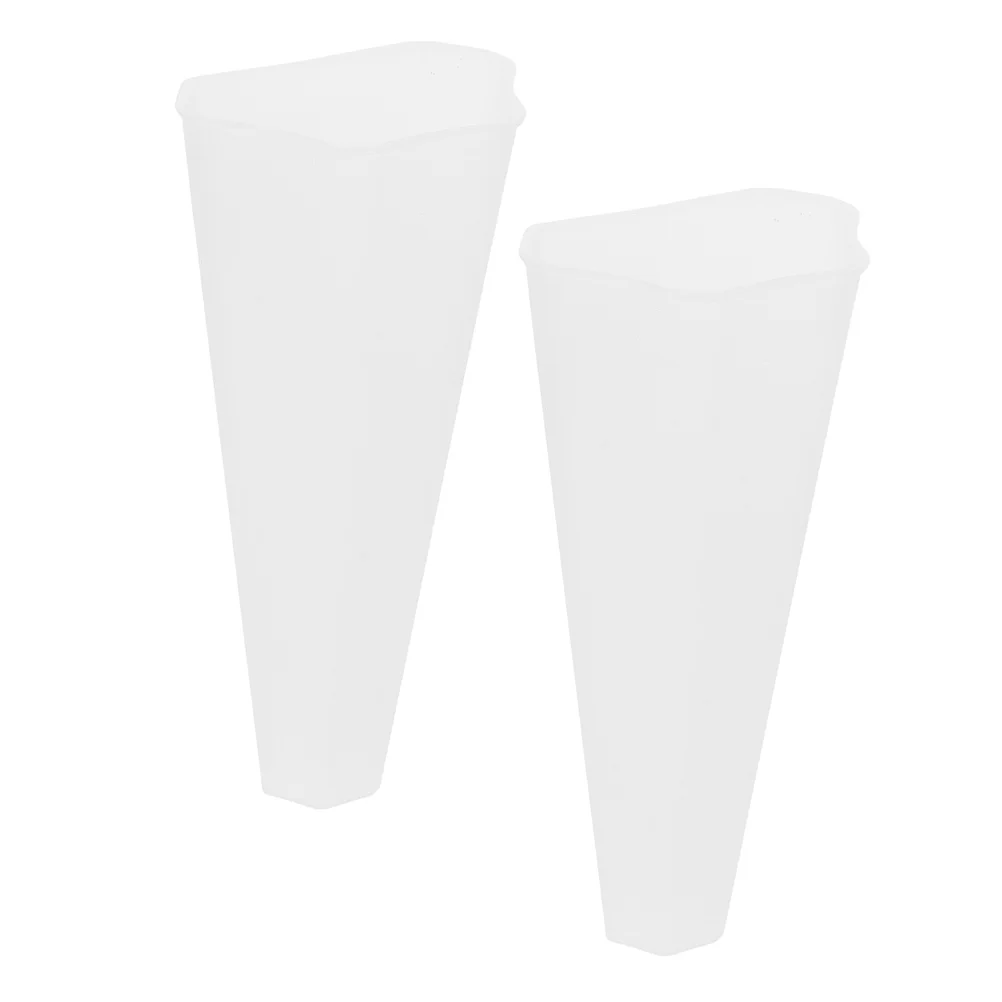 

2Pcs Wall Mounted Planter Plastic Hanging Plant Pot for Indoor Outdoor Garden Decoration Modern Succulent Holder Home Office