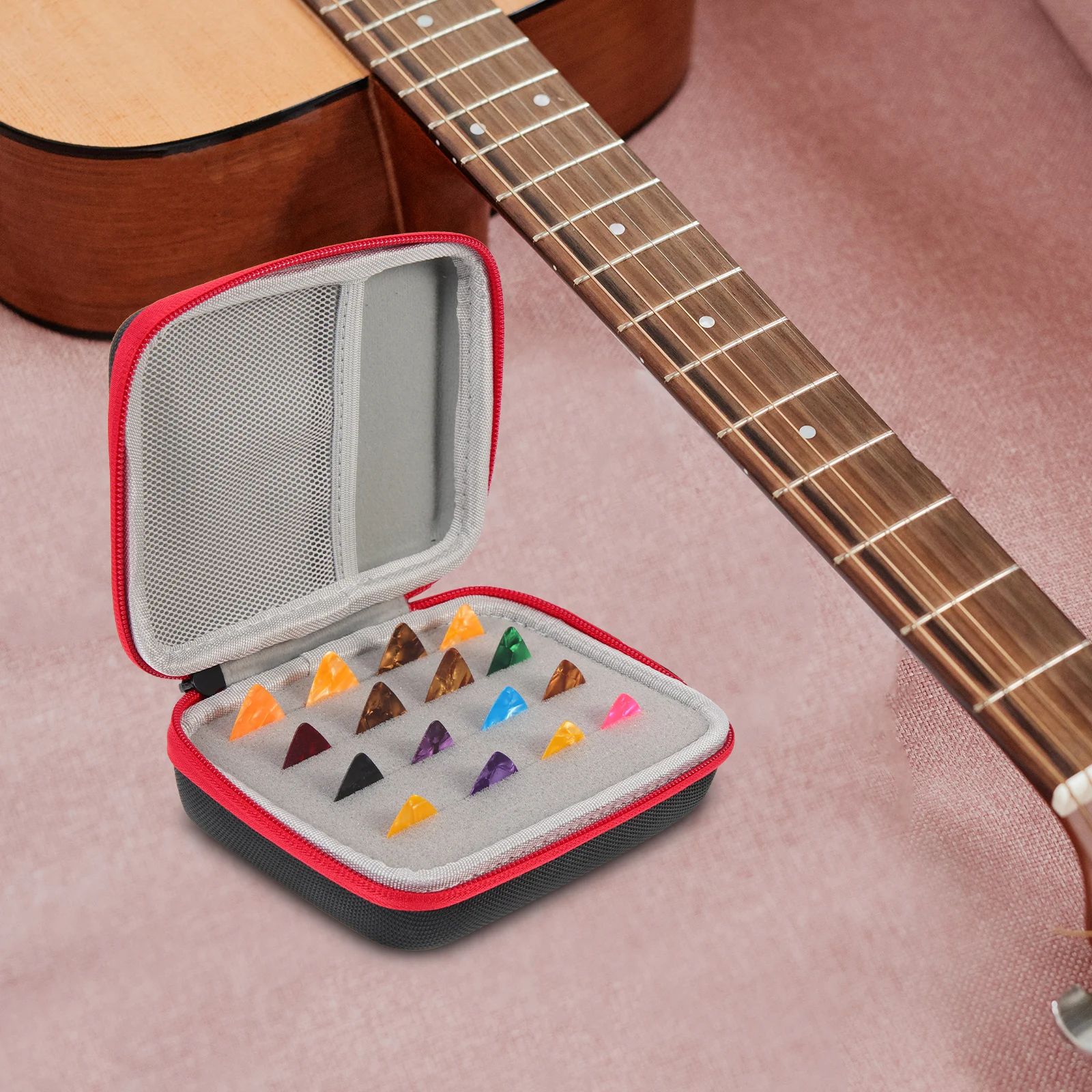 

EVA Guitar Picks Storage Case Durable ganizer for Capo Plectrums Compact Portable Holder Bag Musical Instruments Accessories