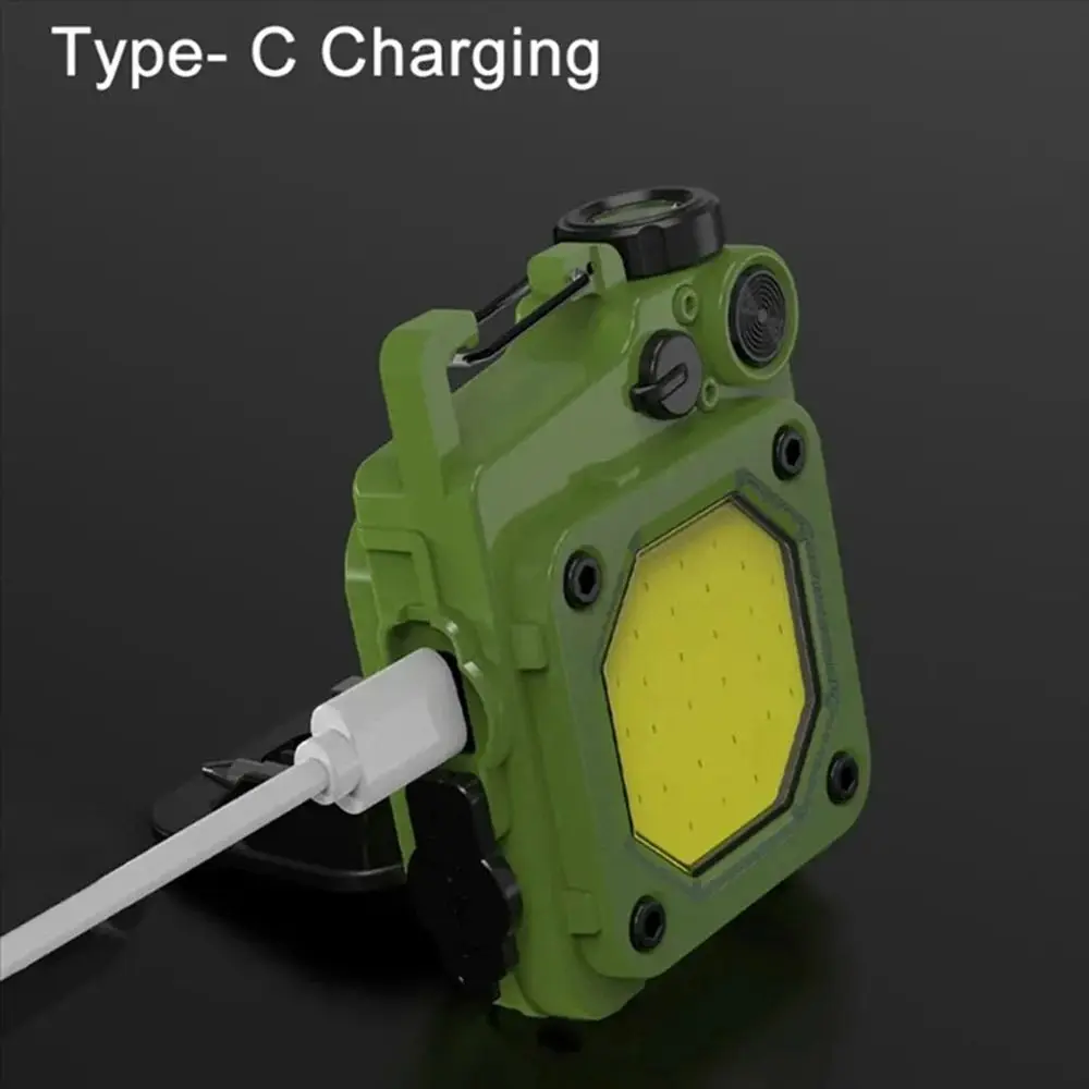 

Super Bright Mini Keychain Flashlight 6 Gears Adjustable with Tail Magnet Strong Light Flashlight Rechargeable
