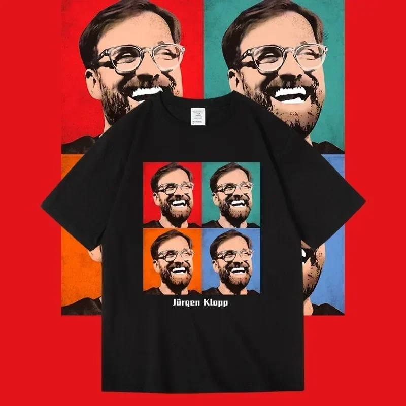 Liverpool Scumbag Uncle Klopp Summer Printed T-Shirt Pure Cotton Short Sleeve Unisex Kids Top for Sports And Fitness
