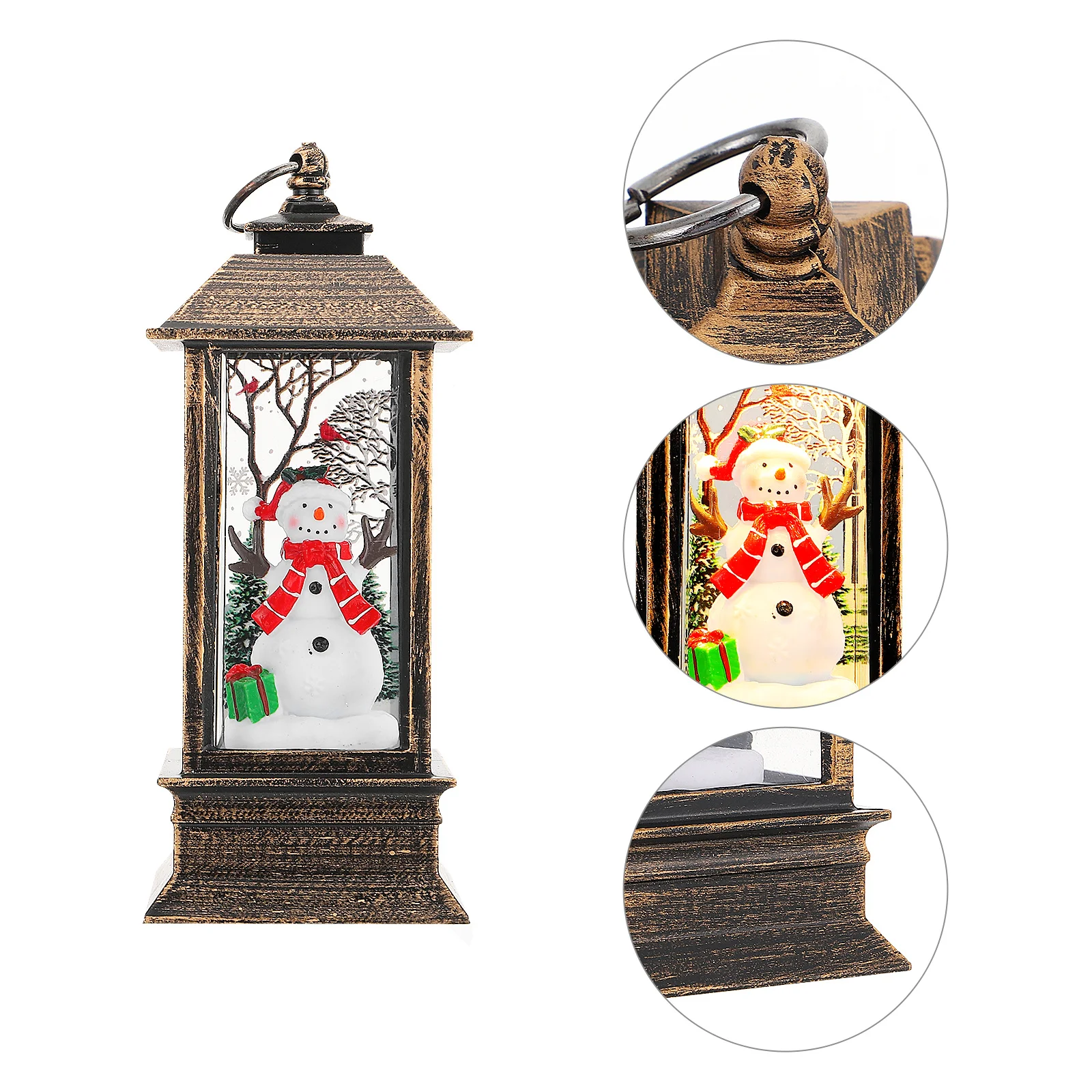 

Mini Wind Lantern Decor Small Wind Light Tabletop Christmas Ornament Operated Glowing Scene Prop Desktop Holiday