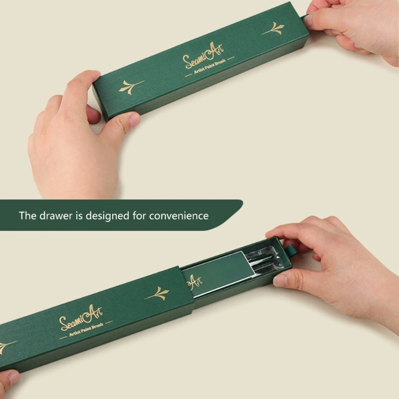 Pennelli professionali per acquerello in peli animali, mop, dettagli a punta fine rotonda