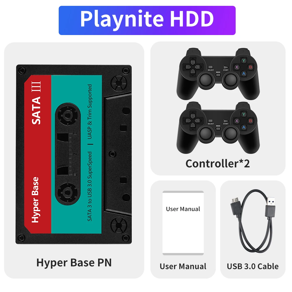 2T Portable External Game HDD Playnite System with AAA Games for PS2/PS3/PS4/XBOX/WiiU/Wii/MAME/PS1/PSP/SS For Win8.1 and Above image 3