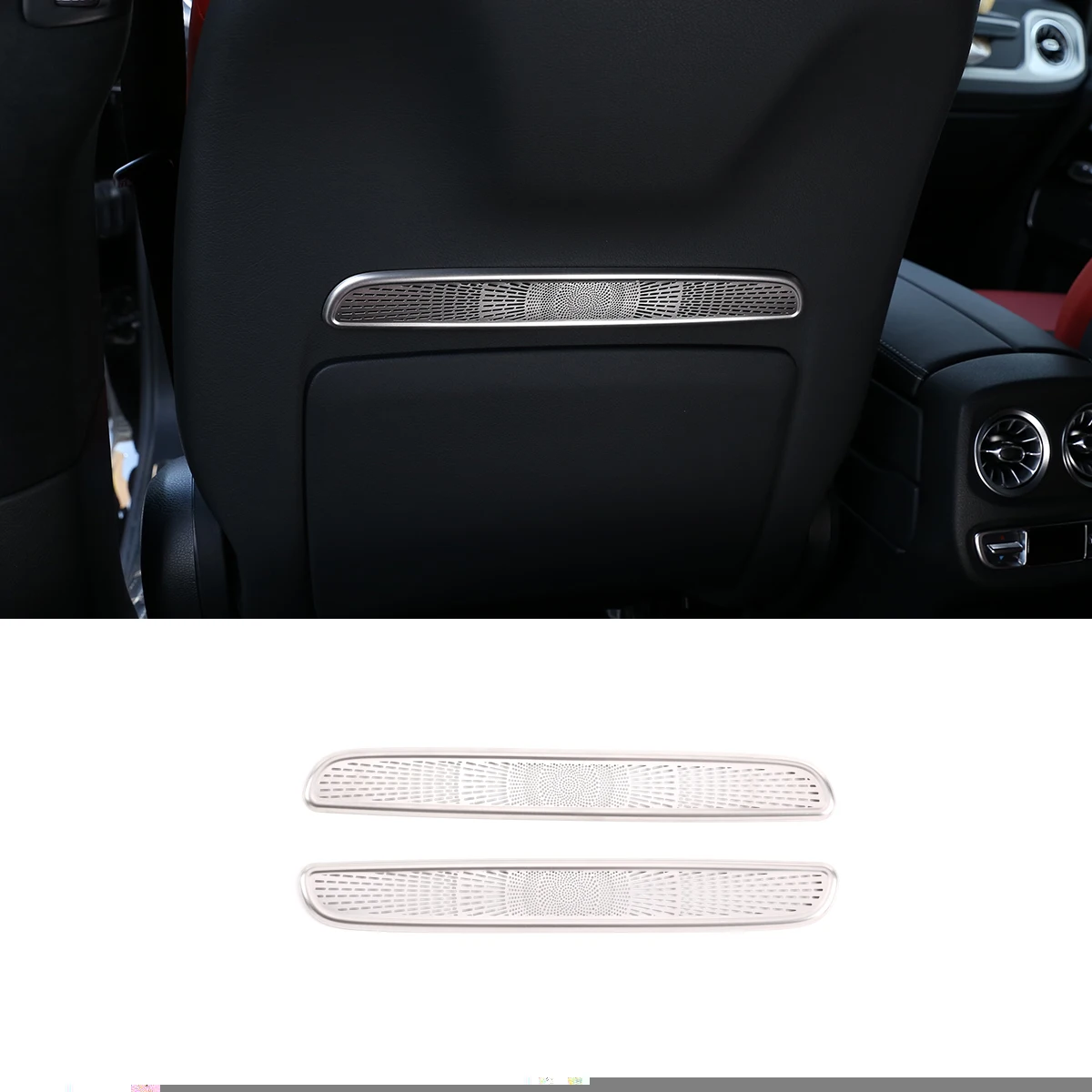 For 2019-2020 Mercedes-Benz G-Class W463 stainless steel silver car styling seat back trim strip sticker interior accessories