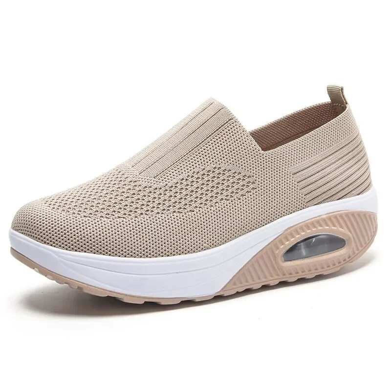 

Walking Sneakers Women Fashion Vulcanized Sneakers Platform Solid Color Flat Ladies Shoes Casual Breathable Wedges Ladies Female