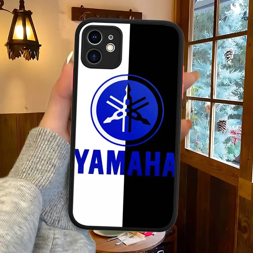 Y-YAMAHAs شعار جراب هاتف آيفون 16e 16 15 14 13 12 11 برو ماكس X XS ماكس زائد Spuerstar ماتي غطاء #6