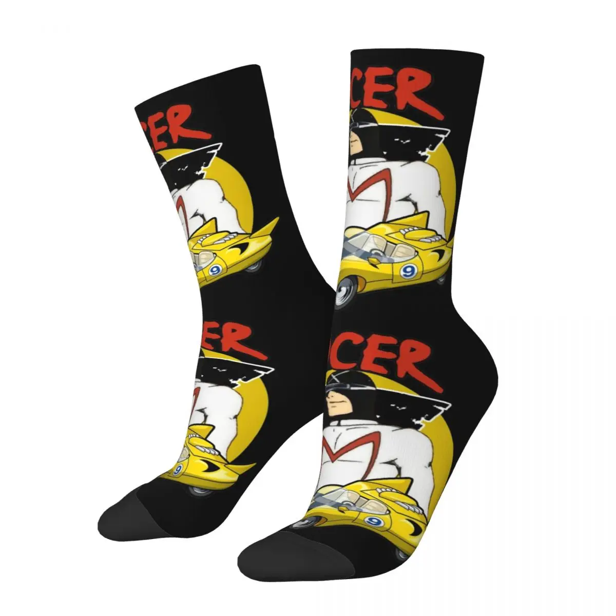 Happy Funny Male Men Socks Novelty Racer X Speed Racer Sock Polyester Sport Women's Socks Spring Summer Autumn Winter