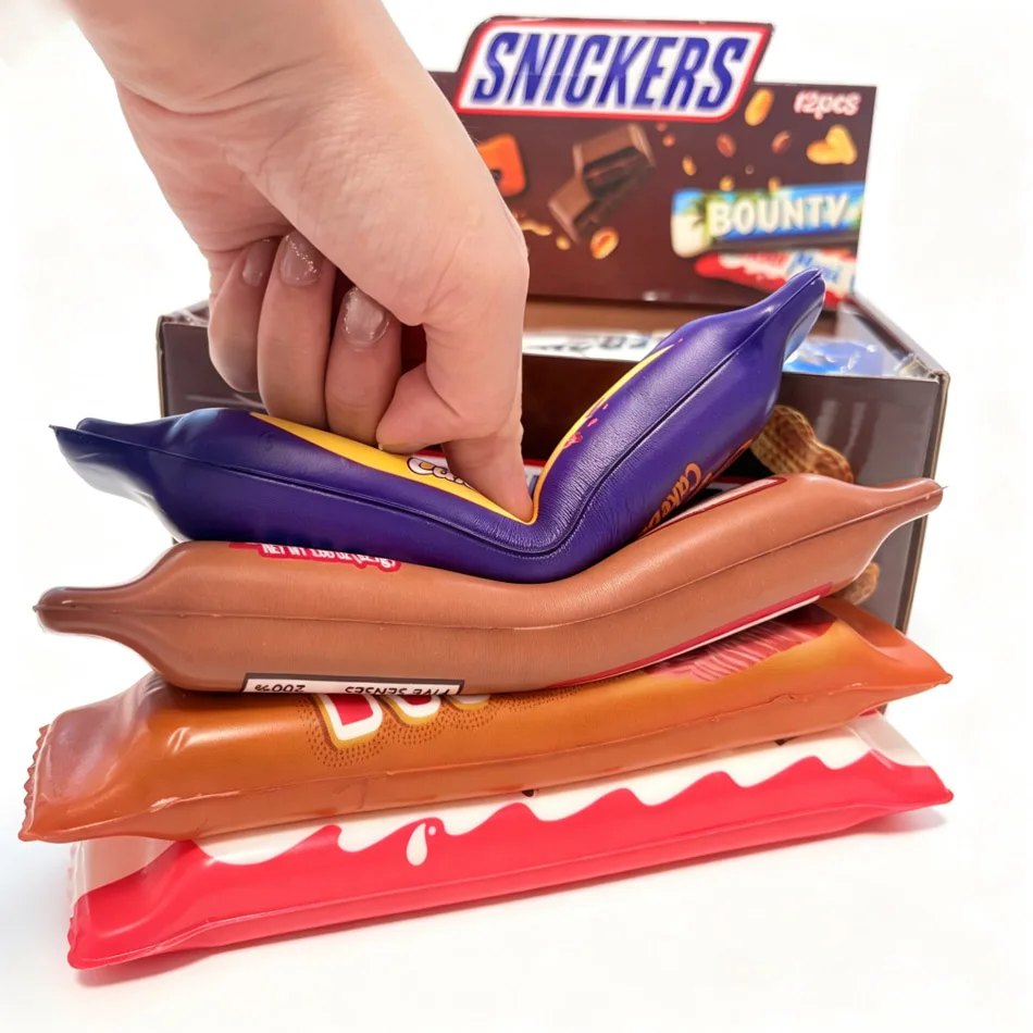 In Stock Crunchy Squishy Slow Rising PU Toy, Sim Chocolate ASMR Stress Relief Random Blind Box